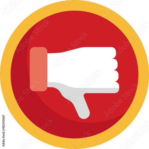 A hand gesture showing disapproval or rejection.