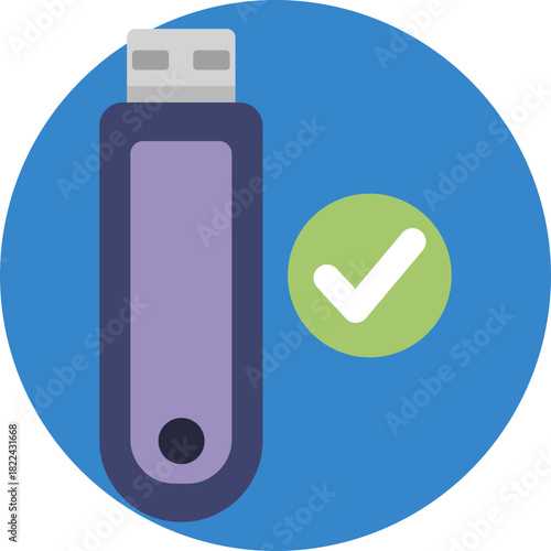 Validated USB storage device, confirmed as safe or authorized.