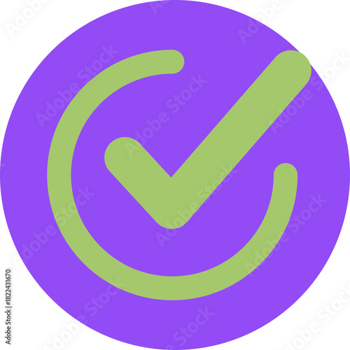 A checkmark symbol indicating acceptance or confirmation.