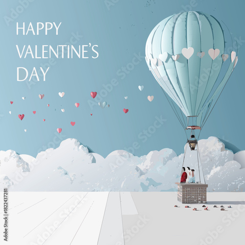 Love and journey concept graphic