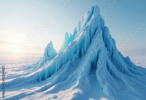 Majestic Serac Tower Articulating Vibrant Lines Amidst Arctic Wilderness Spectacle