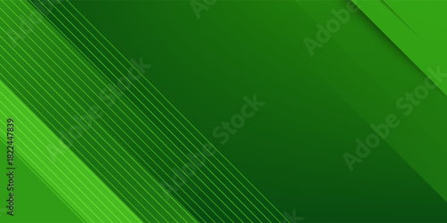 Abstract green sporty background template vector with shiny lines and lights. Green background with strong pattern design.Eps10 vector