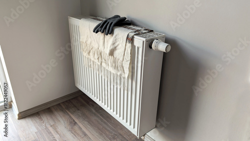 Cozy Home Radiator Heating with Warm Gloves and Drying Scarf