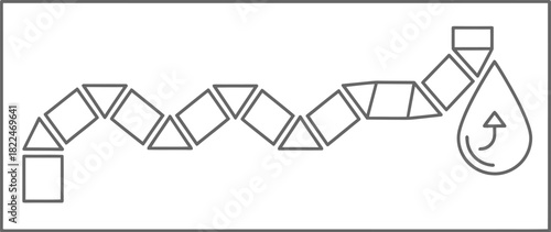 Plumbing banner concept with geometric pipe network design