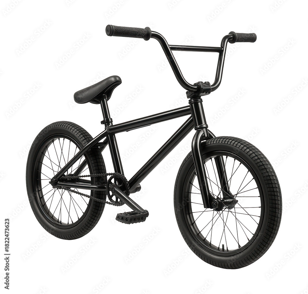 Fototapeta premium Freestyle BMX bike featuring a sturdy frame design and reinforced dropouts.