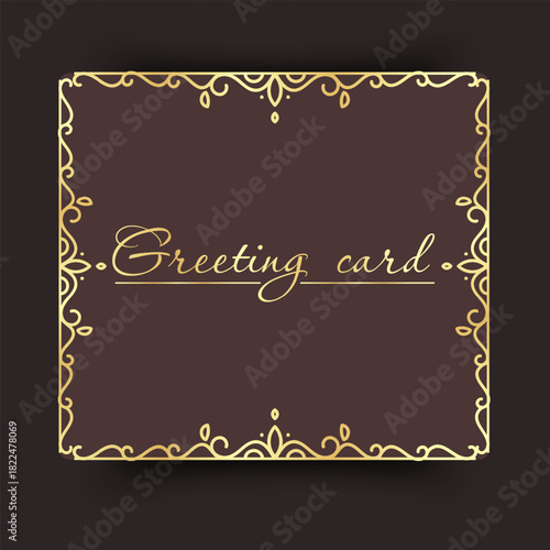 Elegant Gift Voucher Sale with Ornament Simple design. Design for invitation, certificate, gift coupon, ticket or voucher