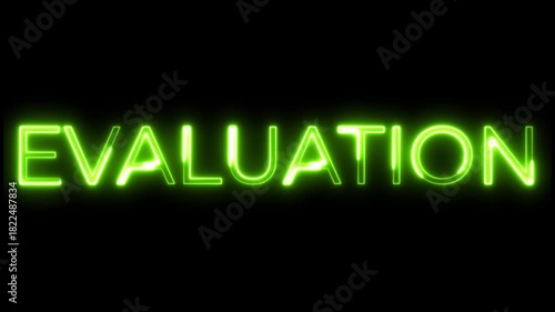 Evaluation Neon Text Typography Animation