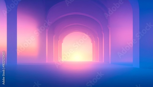 romantic sunset on the book library mountains