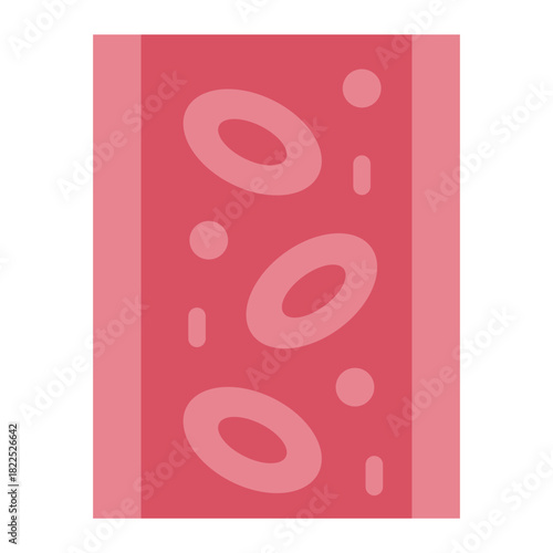 blood vessel flat icon. cell flow. body transport. health system