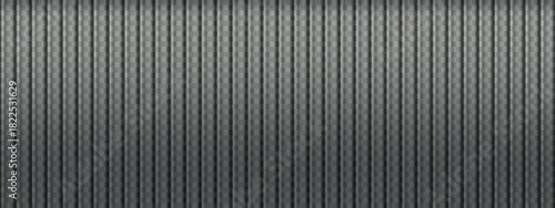 Gradient texture of ribbed glass. Effect of lined corrugated acrylic glass window isolated on transparent background