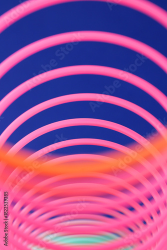 Background made with a colorful circular spring