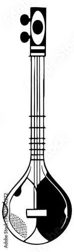 Sitar Music Illustration