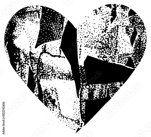 Broken Heart Illustrates Separation in Romantic Relationships