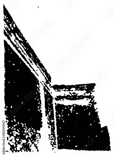 Waterfall cascades down rocks in a natural landscape