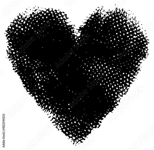 Heart Illustrates Texture in Abstract Design