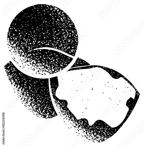 Basketball Breaking Through Backboard Illustration