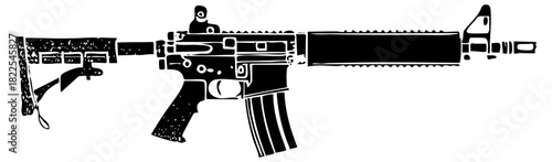 Assault Rifle Power in Tactical Illustration