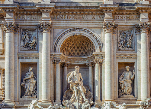 Photography trevi fountain in rome