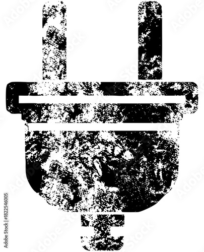 Toilet illustrates grunge texture in a bathroom