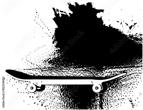 Skateboard Floating Dynamic Composition