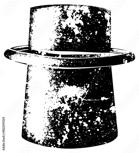 Top Hat Illustrates Elegance in Vintage Style