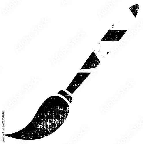 Paintbrush Strokes Illustrate Artistic Expression