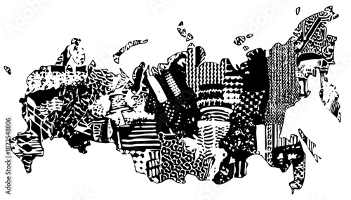 Abstract Beetle Crawls Through Landscape