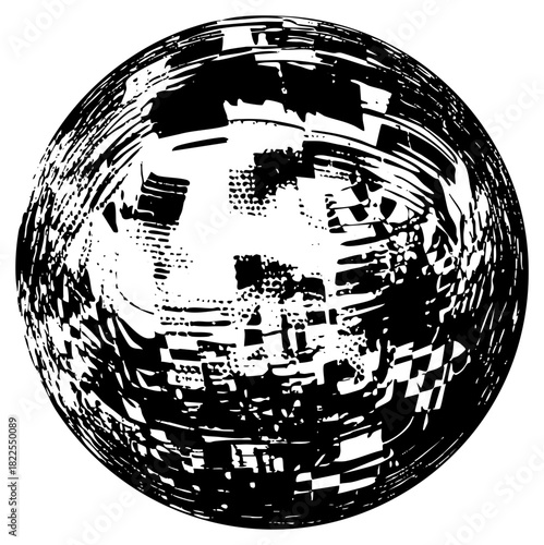 Abstract Sphere Explodes with Energy in a Digital Space