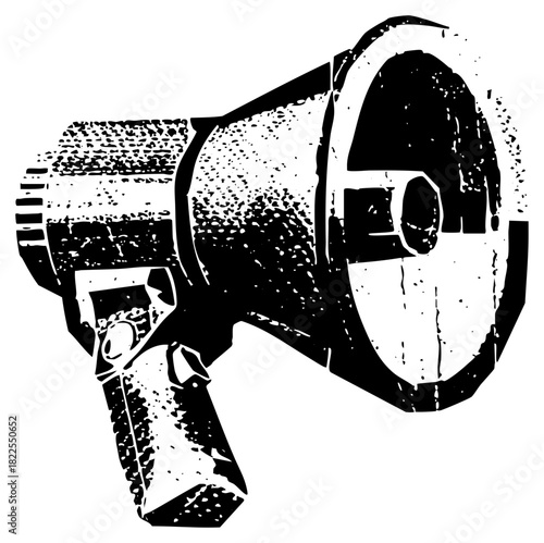 Megaphone Announces News in a Public Forum