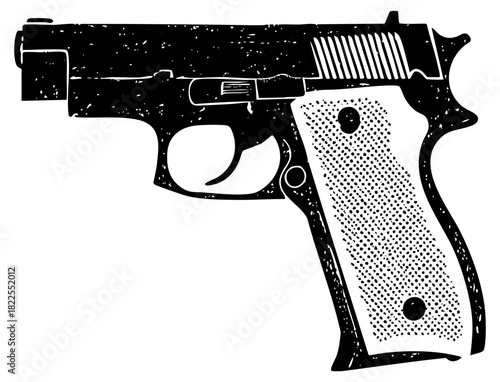 Handgun Illustrates Protection in a Security Context