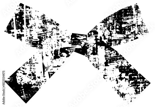 Arrows point oppositely in distressed graphic