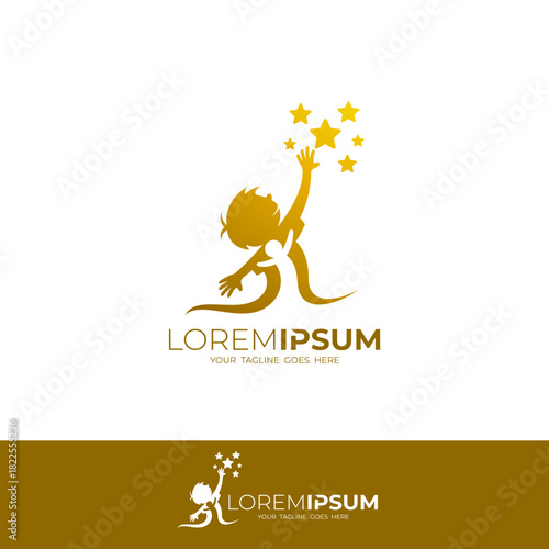 logo of two little children reaching for their dream star