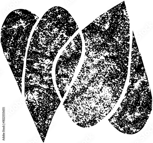 Broken heart fractures into pieces representing separation and loss