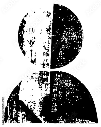 Face portrait duality in abstract composition