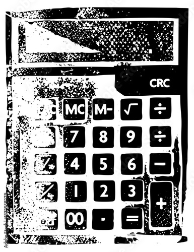 Calculator calculation in texture