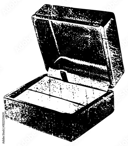 Jewelry box opens revealing emptiness in a retail display