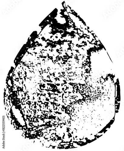 Water droplet forms abstract texture in illustration