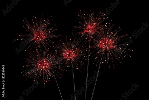 Wallpaper Mural 3 firecrackers red fireworks outdoors night. Torontodigital.ca