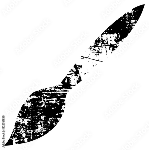 Broken knife shatters in dramatic isolation