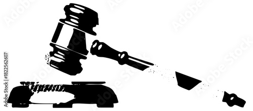 Gavel Strikes Down Justice in Courtroom