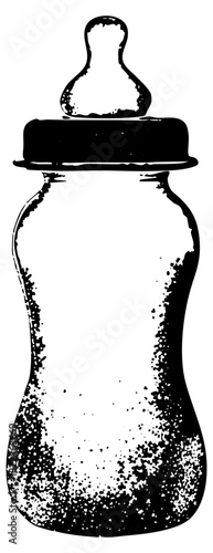 Baby bottle texture for infant care