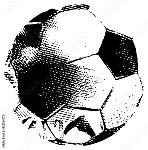 Soccer ball kicks dynamically in action sports