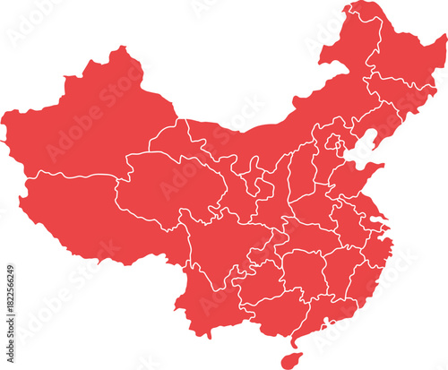 Political Map of China with Provinces