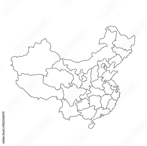 Political Map of China with Provinces