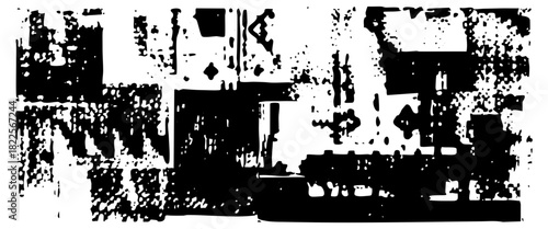 Abstract Shapes Display Grunge Texture in Modern Design
