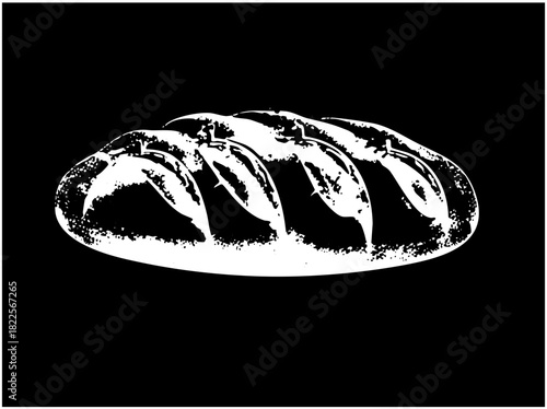 Loaf of bread texture in still life