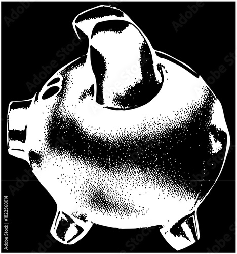 Piggy bank savings in a financial concept