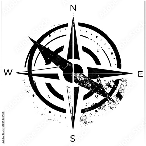 Compass Points Direction in Nautical Chart