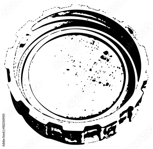 Tire track reveals movement terrain
