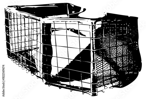Animal cage confinement in a veterinary clinic